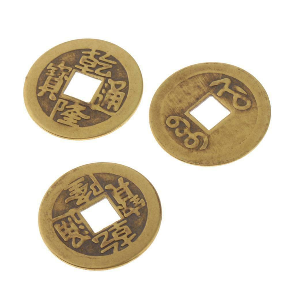 Chinese Lucky Coins Fortune Success Souvenir Decor Ornament Qianlong Copper