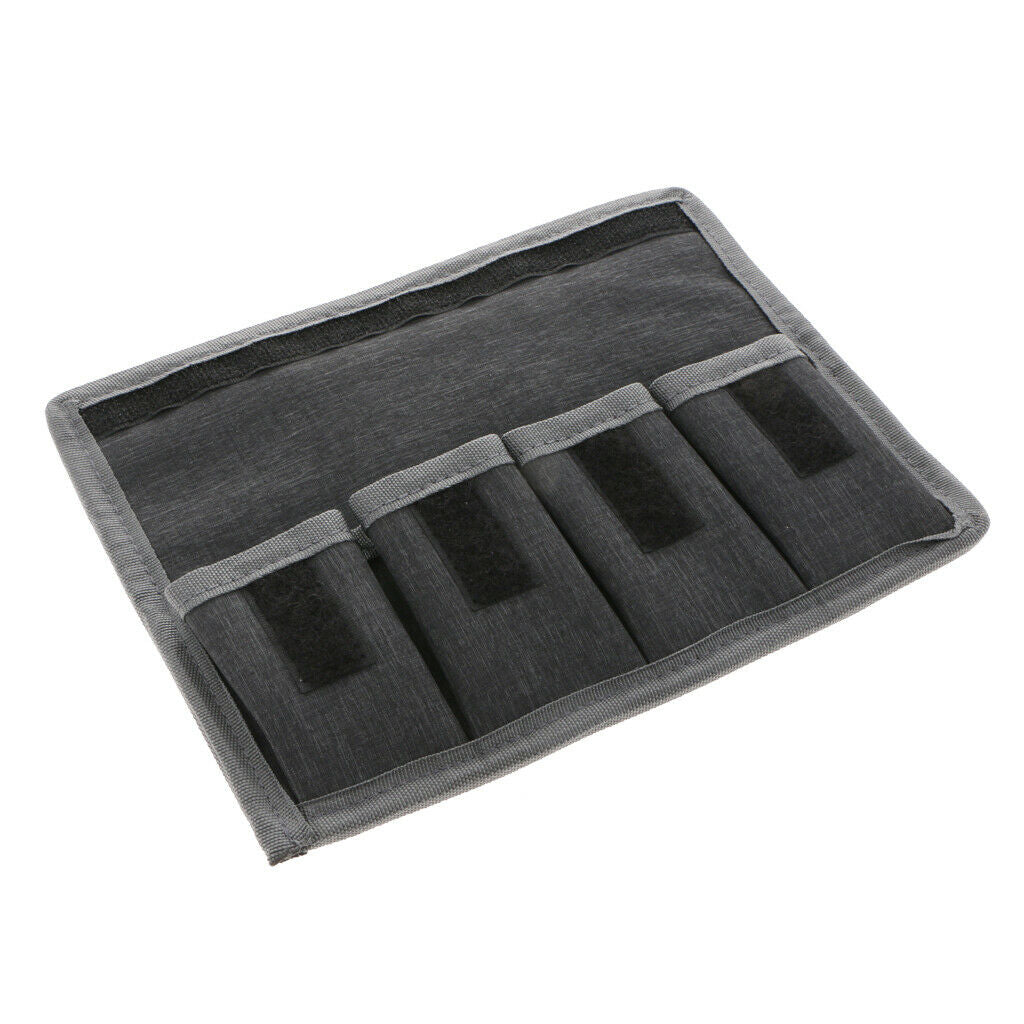 Nylon DSLR Battery Bag Holder Case Storage with 4 Pocket For AA/AAA Battery and