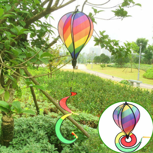 1PC Hot Air Balloon Windmill Wind Sock Spinner Garden Lawn Decor Windsocks