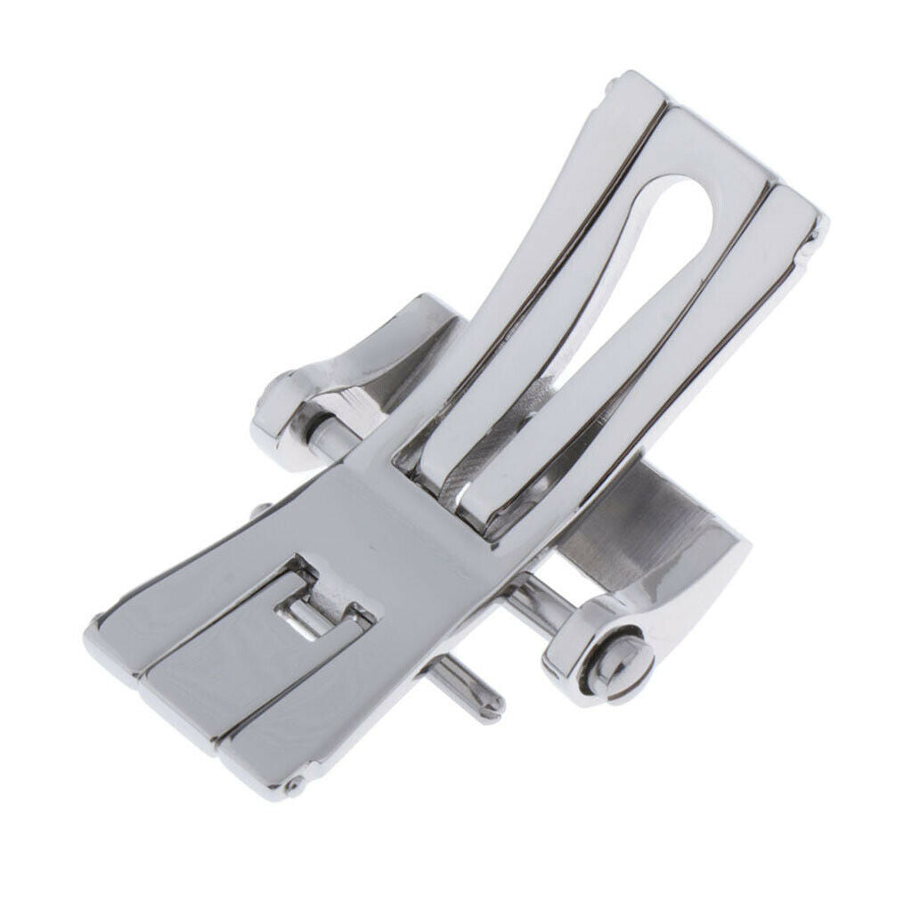 2Pcs Stainless Steel Butterfly Deployment Clasp Watch Deployant Buckle Folding