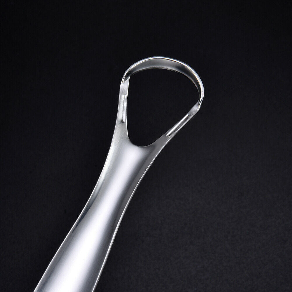 Useful Stainless Steel Tongue Cleaner Scraper Oral Care Fresh Breath Maker Tool