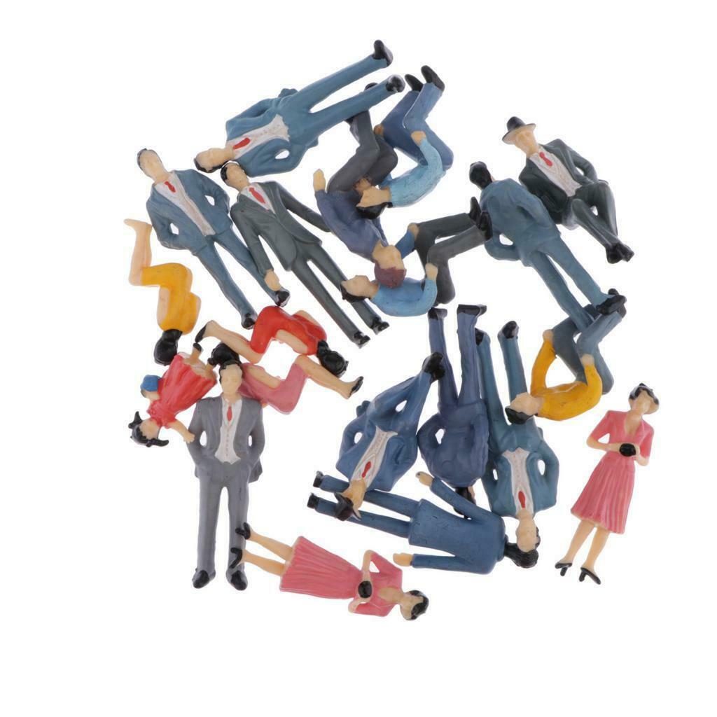 20pcs People Passengers Plastic Models Multicolored Deco Building Park