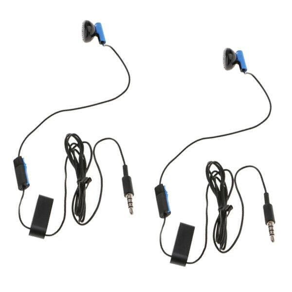 2x Portable 3.5mm Jack Mono Earphone 4ft Length Single Earpiece for Sony PS4