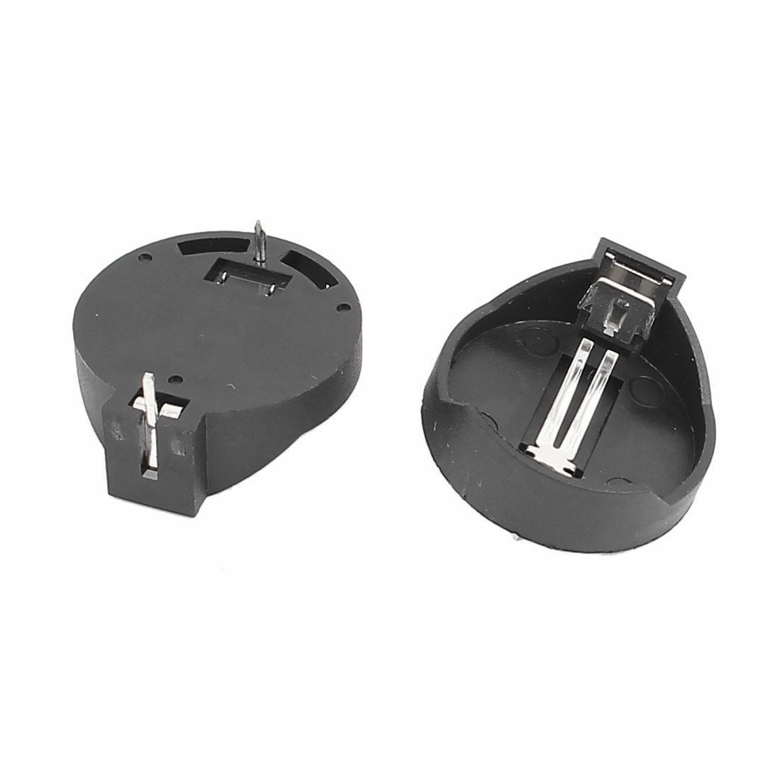 100PCS Button Coin Cell Battery Socket Holder Case Black CR2025 CR2032