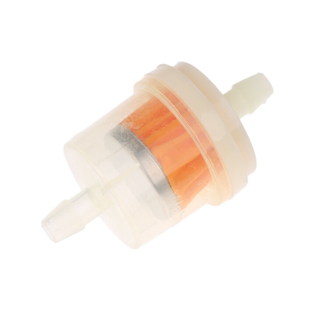 10pcs Plastic Inline Oil Fuel Filter For 1/4'' 6mm Fuel Hose Motor ATV