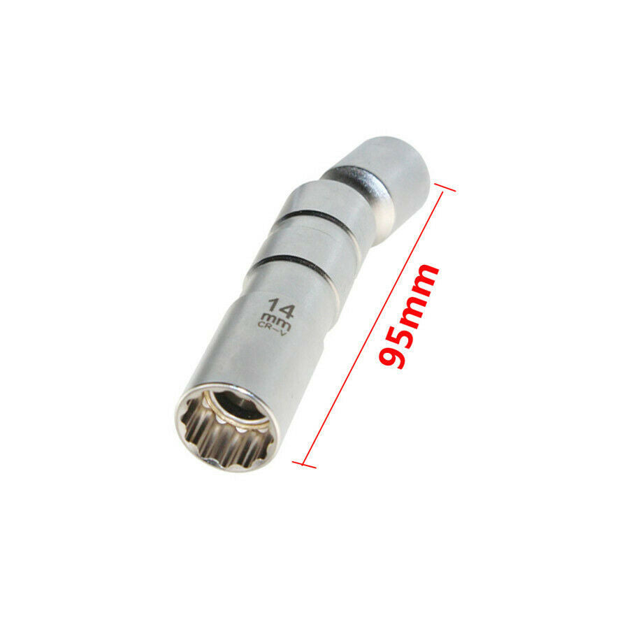 2PC Short Style 95MM Spark Plug Socket Wrench 3/8 Drive 14MM +16MM Removal Tool