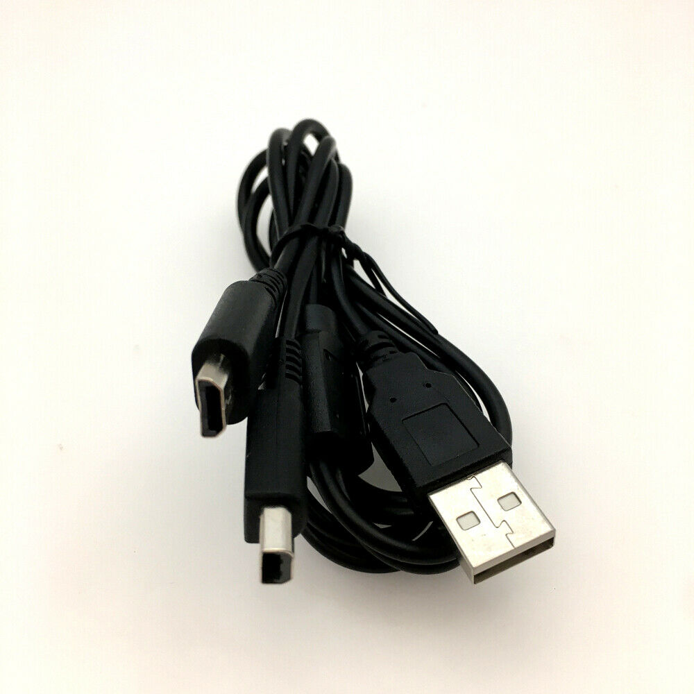 2 IN 1 USB Data Charger Power Charging Cable For Nintendo NDSL DS Lite DSI 3DS