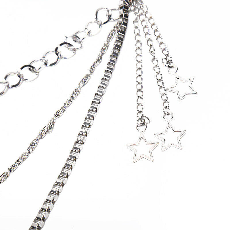 Metal Gothic Pants Chain Hip Hop Punk 3 Layers Jean Key Wallet Chain Star WDDAU