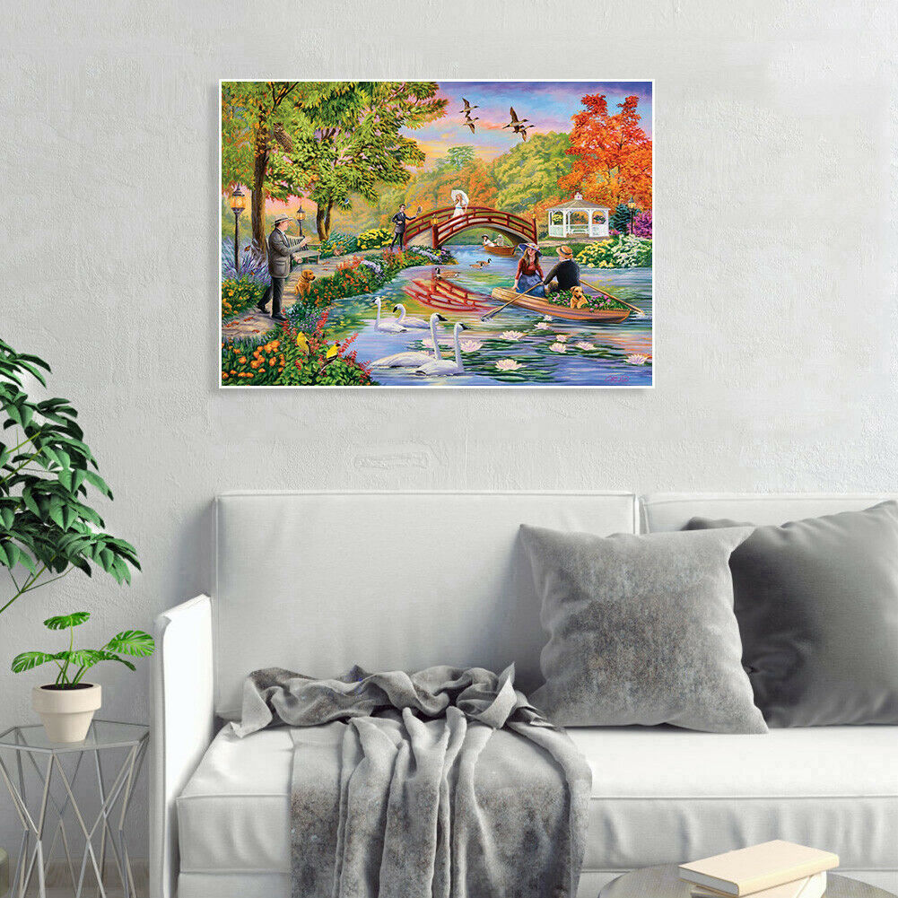5D DIY Easeful Garden Diamond Painting Full Drill Cross Stitch Embroidery @