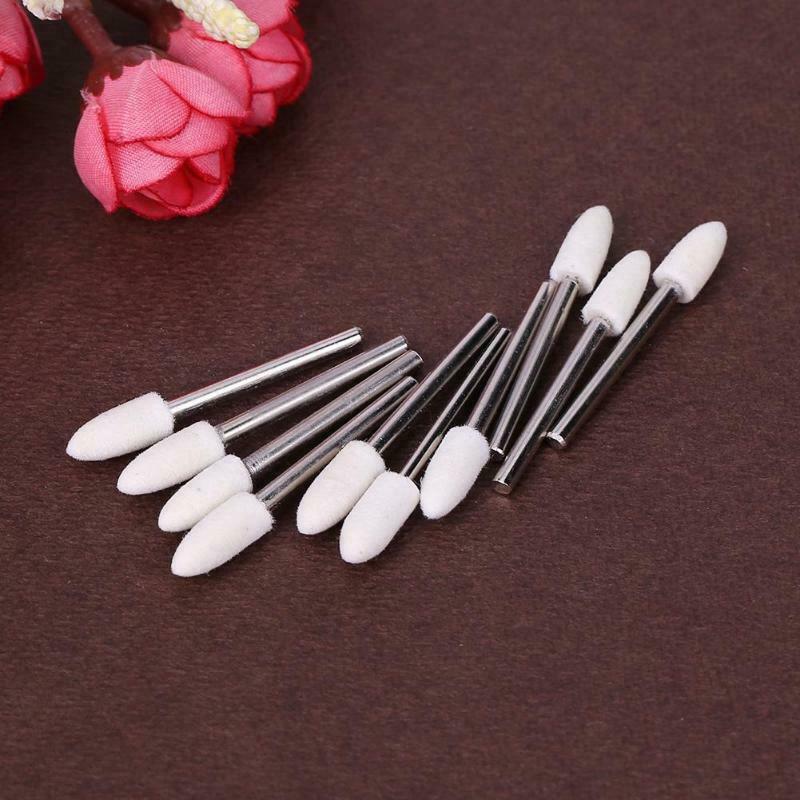 100Pcs Felt Polishing Pad Buff Clean Wheel Point Mandrel for Dremel Rotary Tool