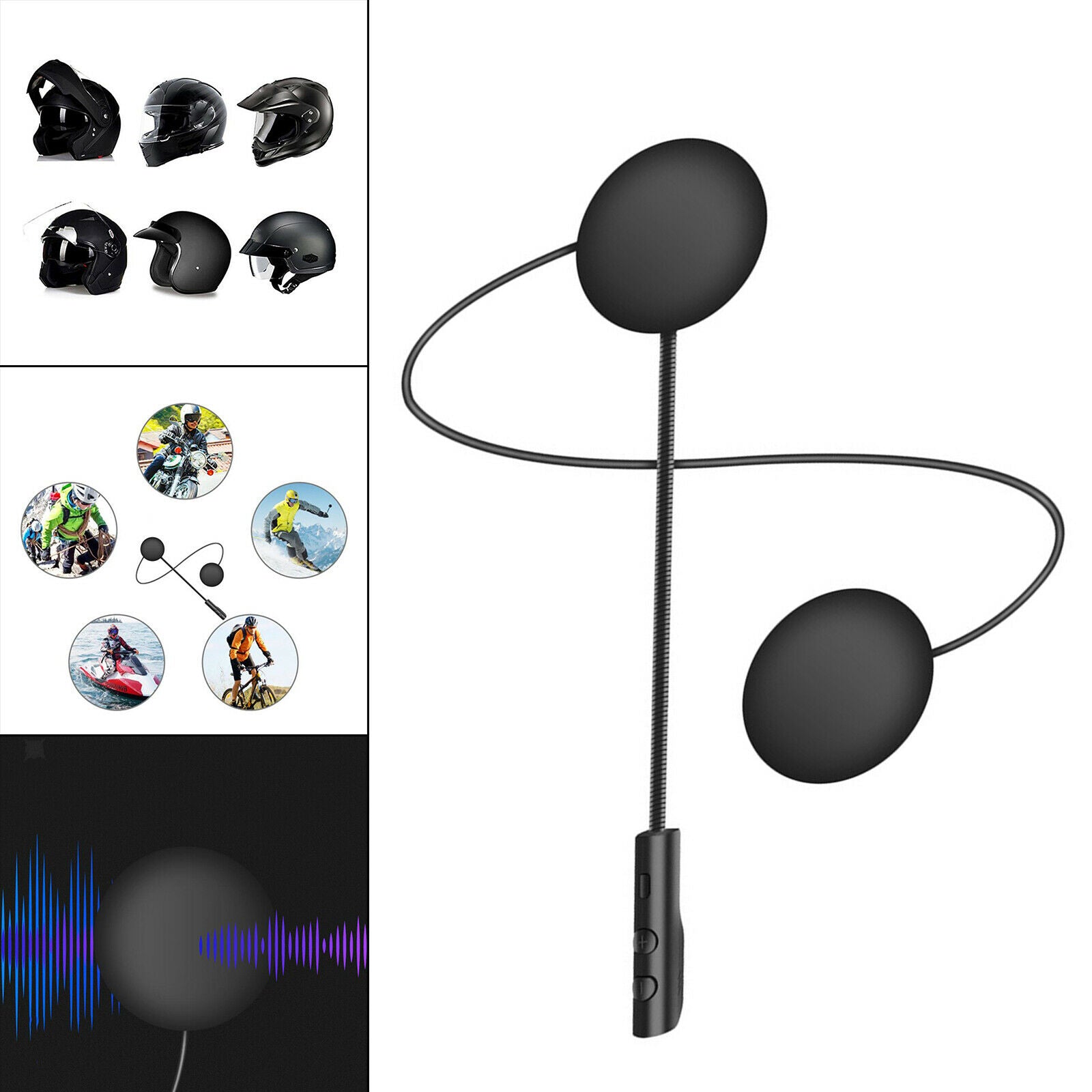 Helmet Bluetooth Headset Noise Cancellation Music Call Control for Riding