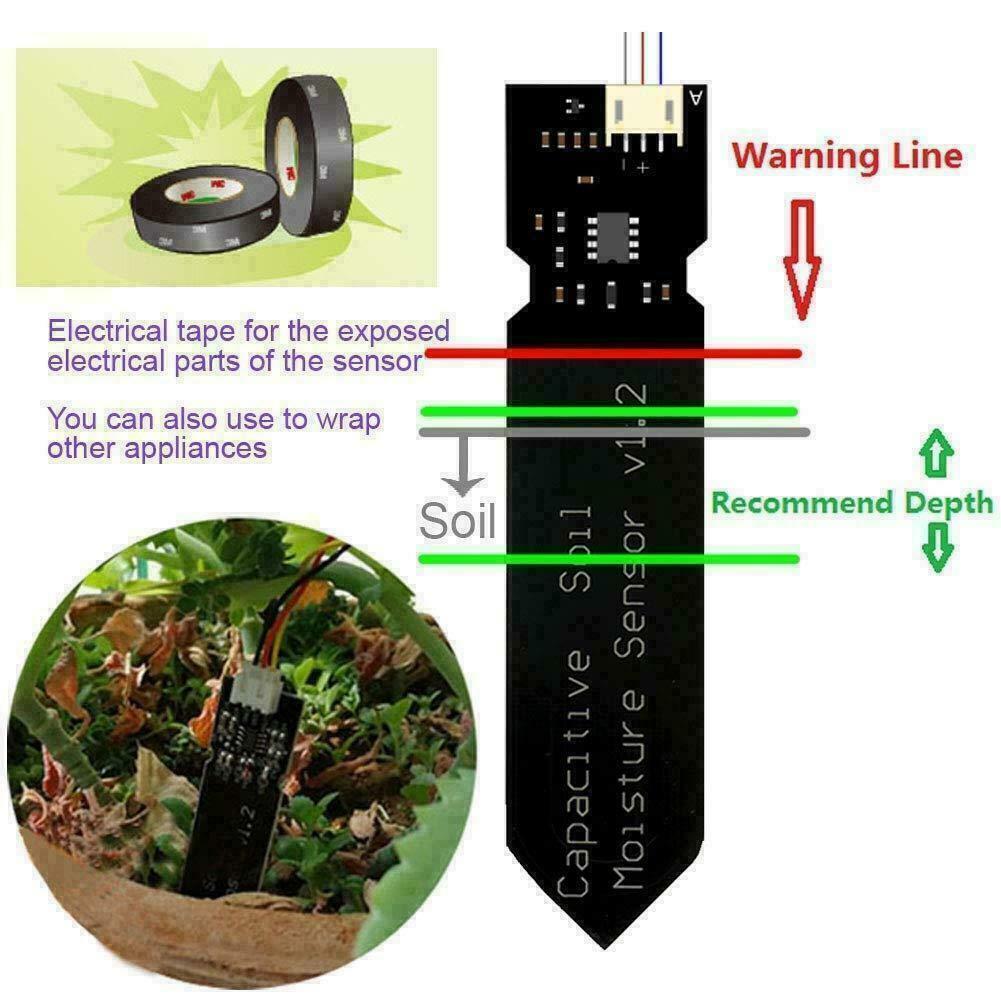 Capacitive Plant Watering Hygrometer Soil Moisture Sensor Corrosion Resistance