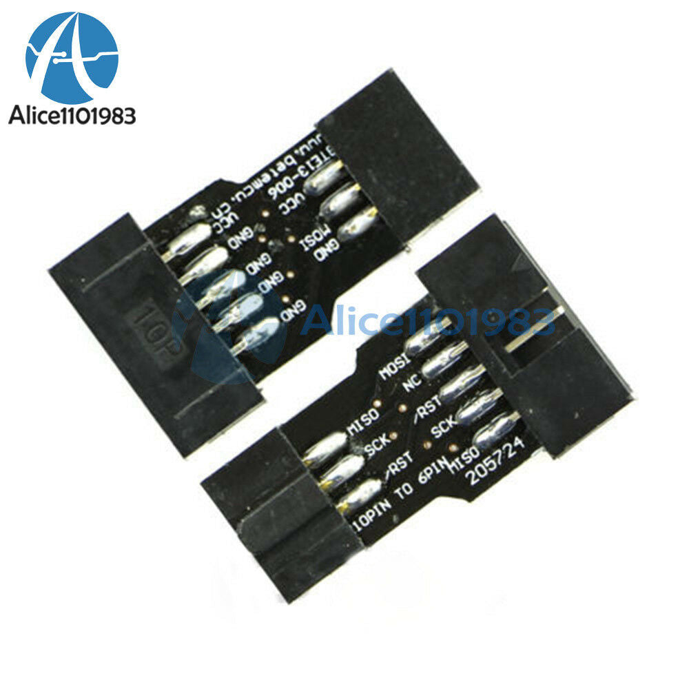 5PCS 10Pin Convert to 6Pin ISP Adapter Board For ATMEL AVRISP USBASP STK500