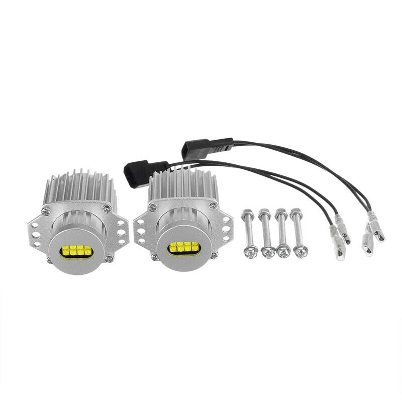 2Pcs Angel Eyes CANbus 80W LED Headlight Marker Light Bulbs Error Free for -Q7R2