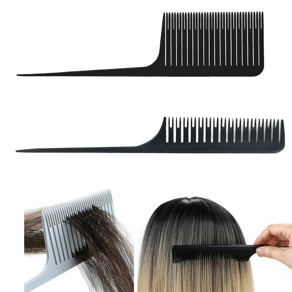 2x Weave Highlighting Foiling Hair Comb Highlight Styling Salon Brush Rat Tail