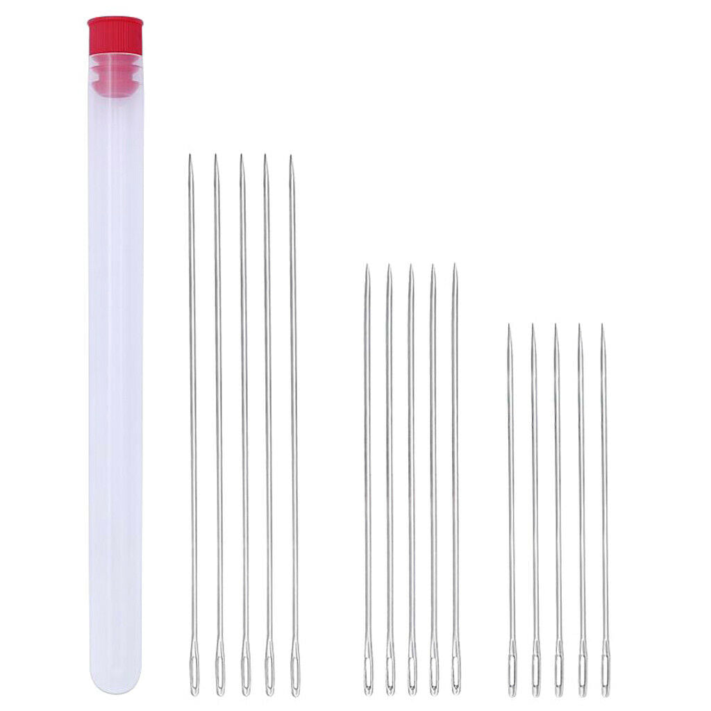 20Pcs 89/100/150/175mm Long Needles Large Big Eye  For Sewing Quilting