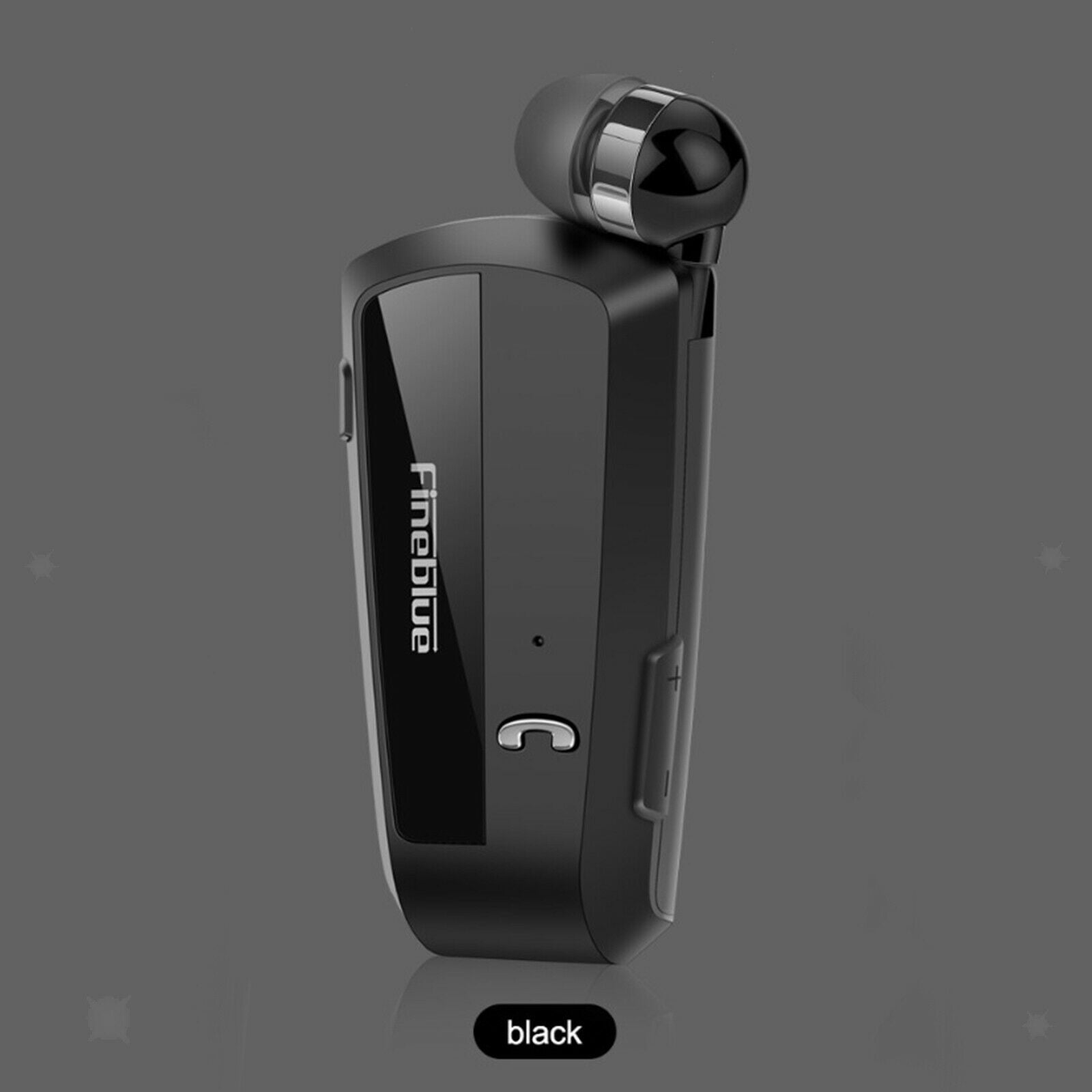 Mini Bluetooth Headset Clip-on Business Earphone Handsfree Black With Box