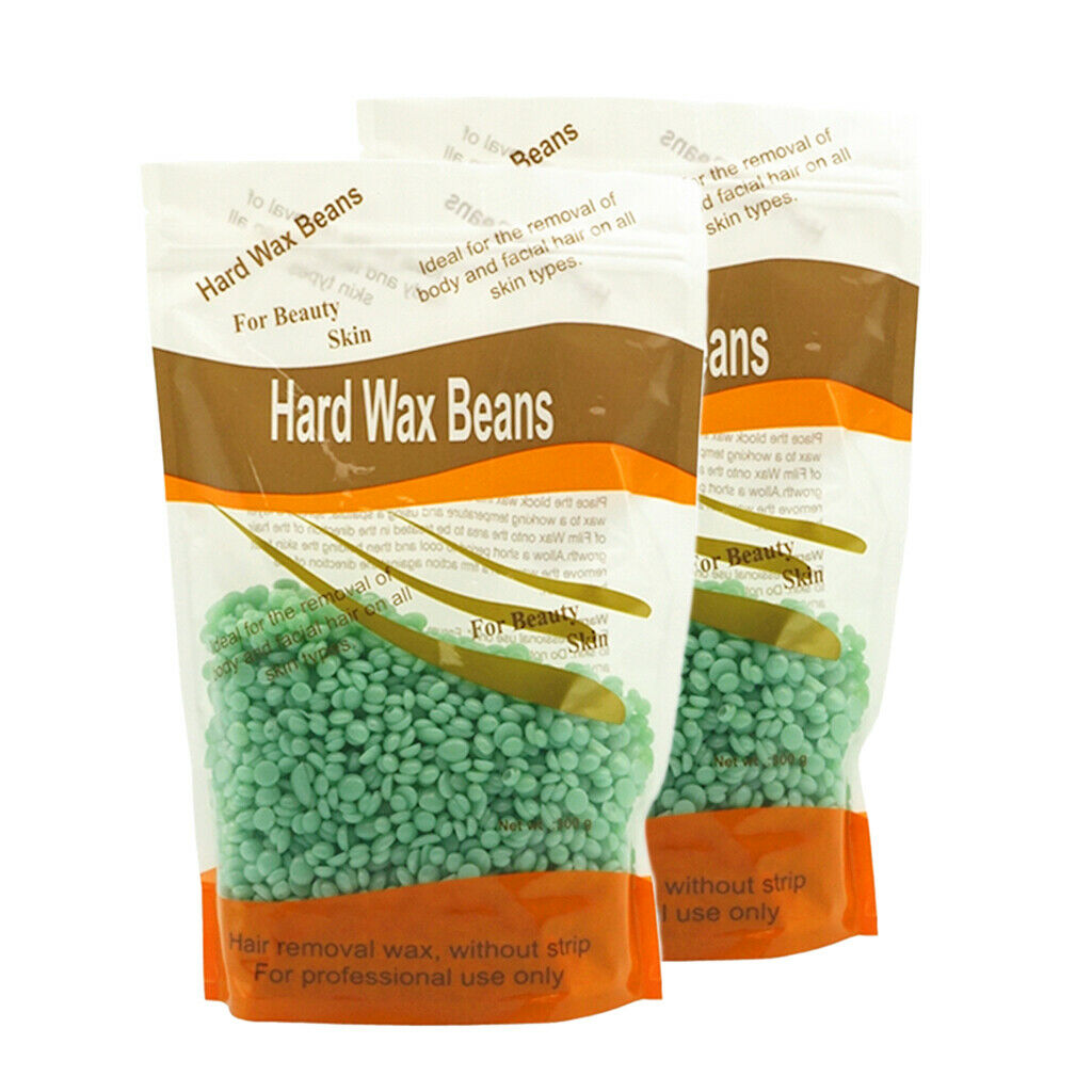 2 Bags, Natural Hard Wax Beans Body Hair Removal Bikini Solid Waxing Beads