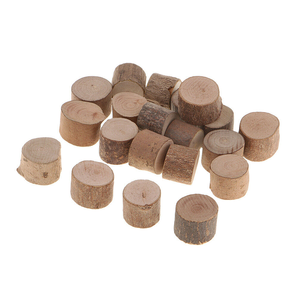 Natural Wooden Blocks Wooden Shapes, Mixed Size,30Pcs Unfinished Wood Blocks