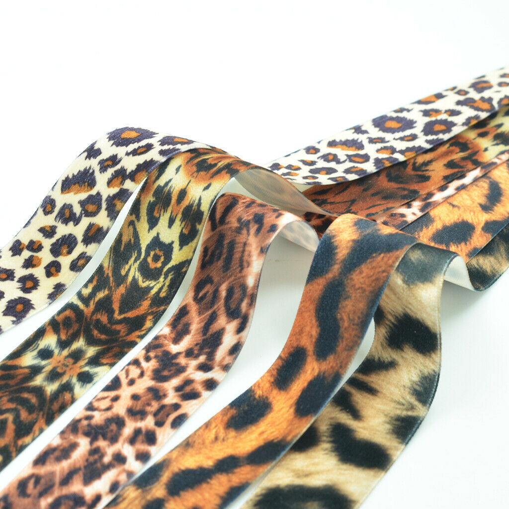 25mm 5 Yard Leopard Style Velvet Ribbon For Crafts Decoration Hair Accessory