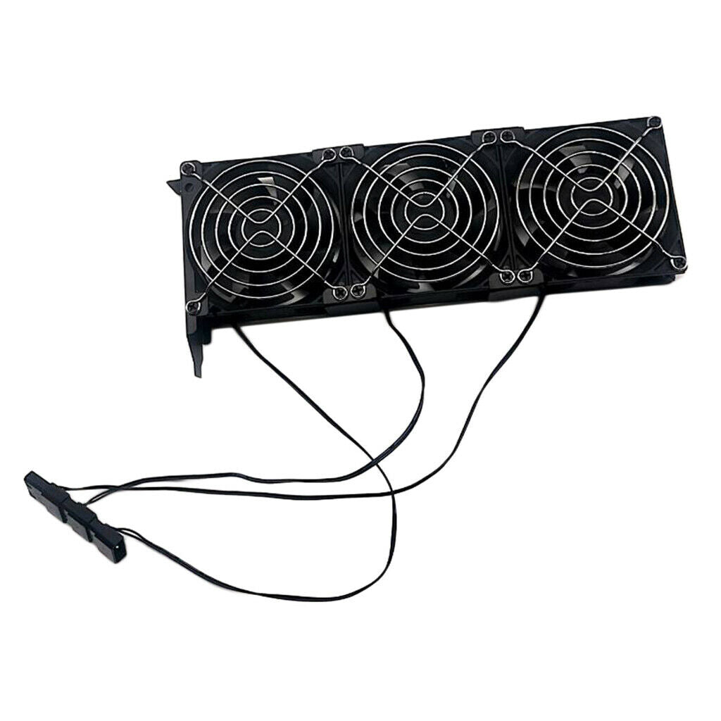 90mm Triple Cooling Fan - 3pin/IDE 4 Pin Power Supply - Graphics Card Cooler