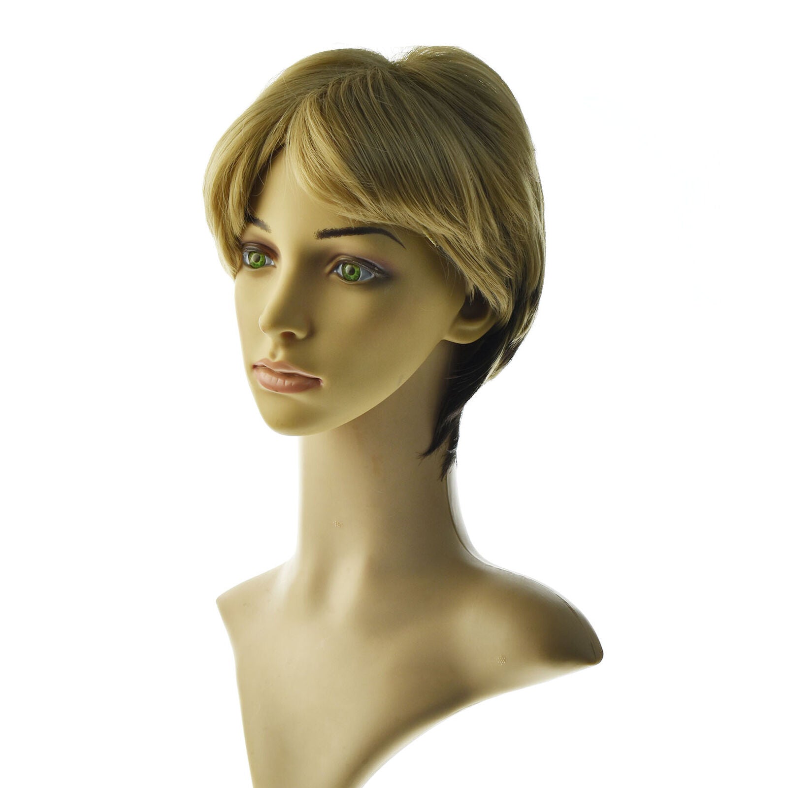 Women Boy Cut Short Layered Wigs Straight Fashion Party Full BOB Hair Wig
