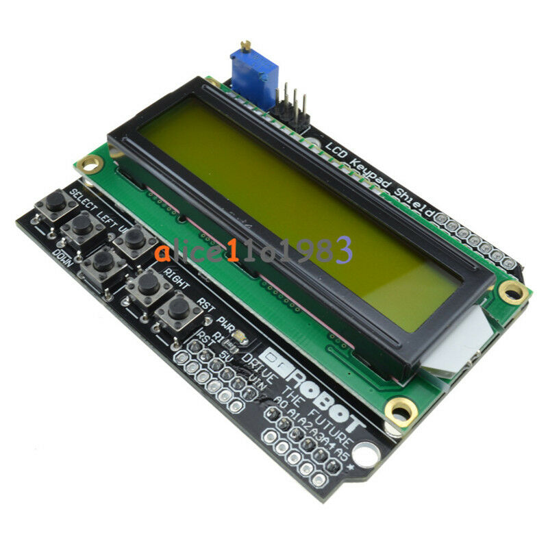 2PCS 1602 LCD Yellow Backlight Keypad Board Shield for Arduino ATMEGA328 2560