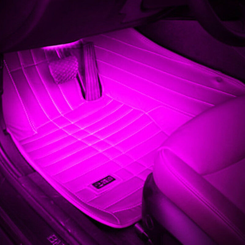 Lot8 Purple 15 LED 30CM Car Autos Grill Flexible Waterproof Light Strips SMD 12V