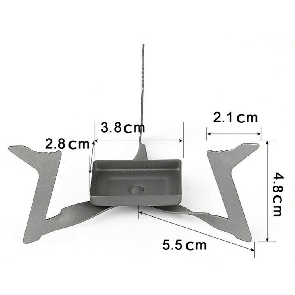 Titanium Camping Alcohol  Foldable Portable Triangle Solid Alcohol Burner