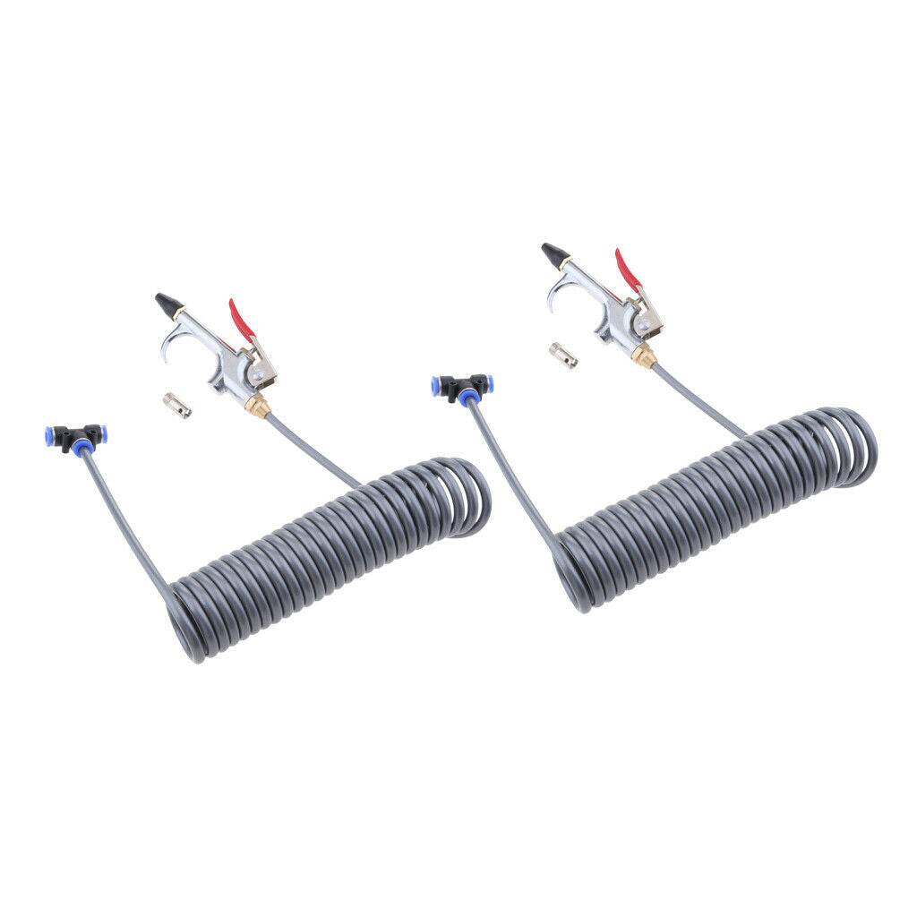 2X Air Blower Blow Spray Gun + 3.5m Recoil Hose Dust Blower Clean Nozzle