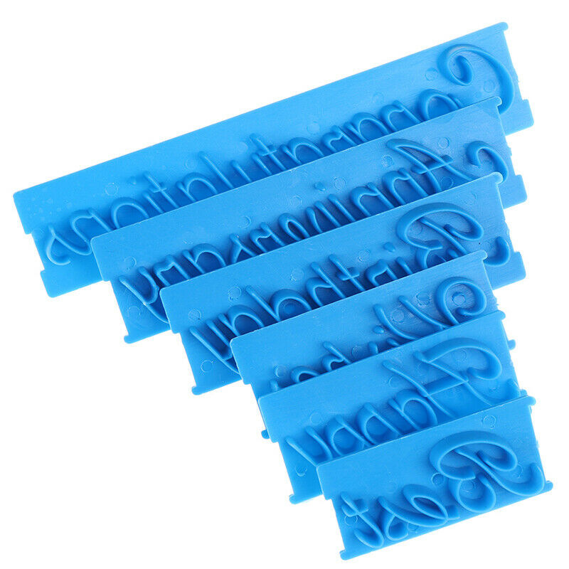 6PCs Alphabet Number Letter DIY Baking Cake Mold  Cookie Embosser Fondant.l8