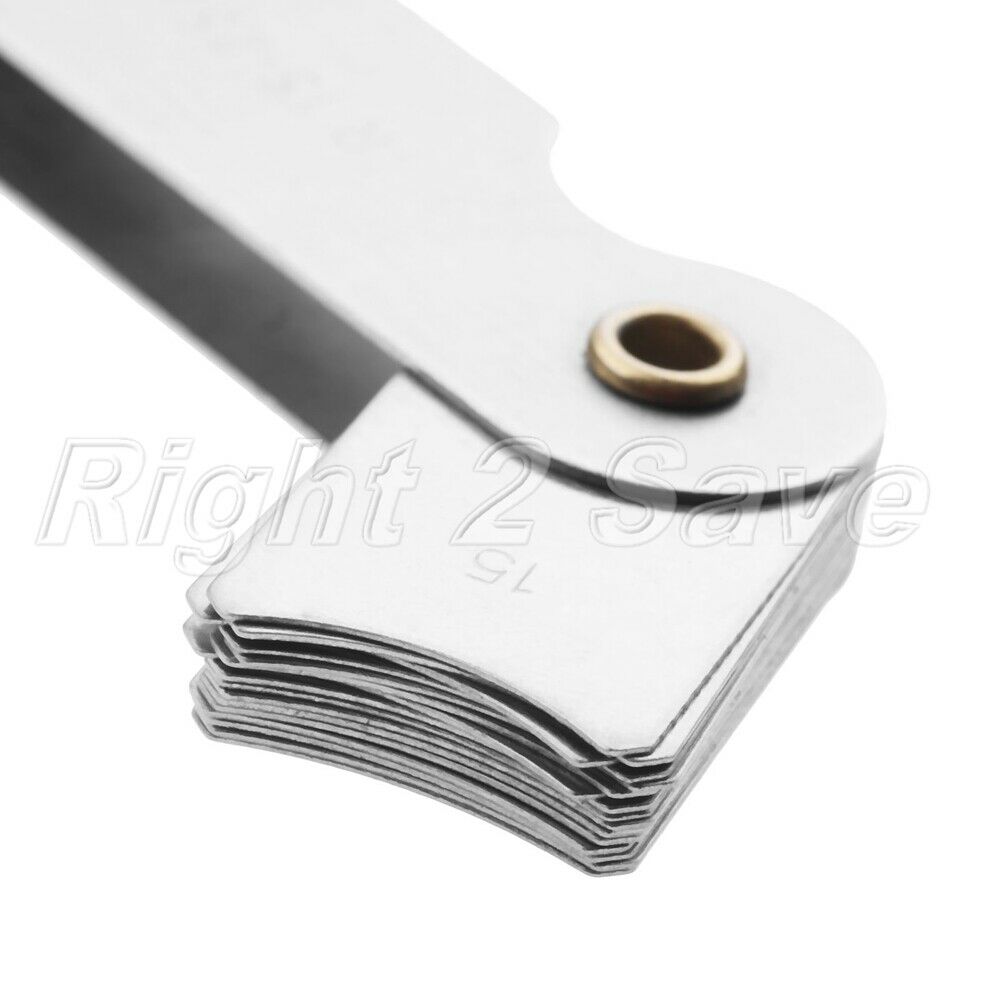 Stainless Steel R15-25mm Radius Gauge Measure Measuring Tool 32 Blades Folding