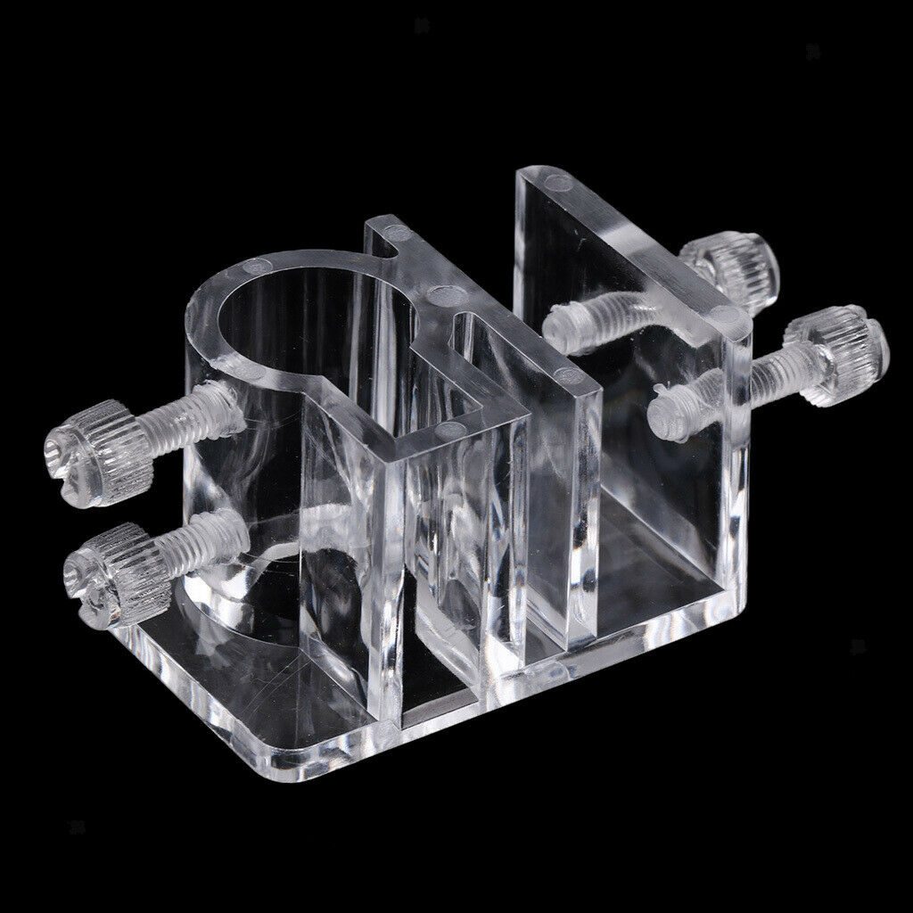 2 Pcs Acrylic Aquarium Tube Clamp for Dia 1" Water Pipe Easy to Install