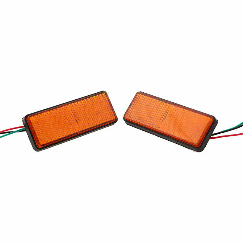 Motorcycle LED Light Rectangle Reflector Tail Brake Marker Trailer Universal
