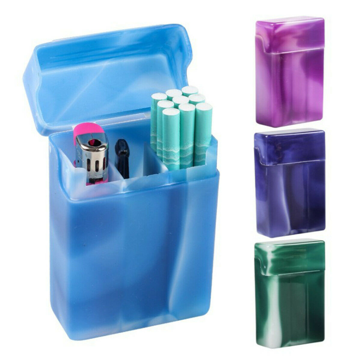 Cigarette Tobacco Case Flip Top Plastic Business Card Box Tobacco Holder Pocket