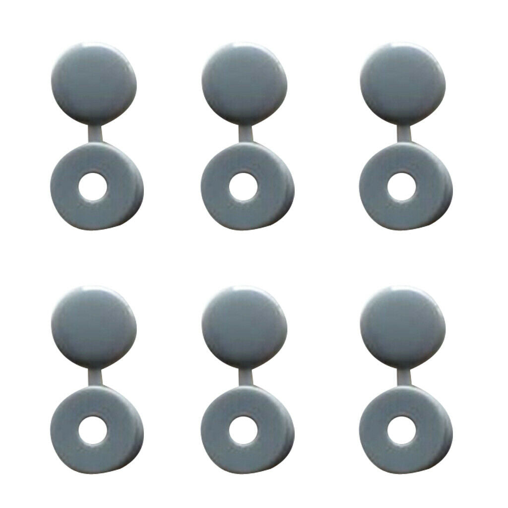 100 Pieces Plastic Hinged Screw Cover   for Car Home Furniture Decor Gray