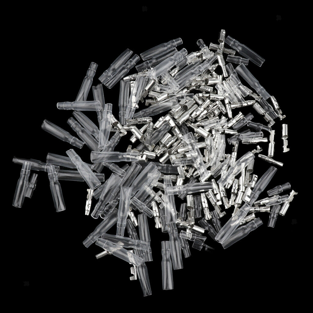 200x 3.9mm Car Motorcycle Brass  Connectors Male&Female Wire Terminals