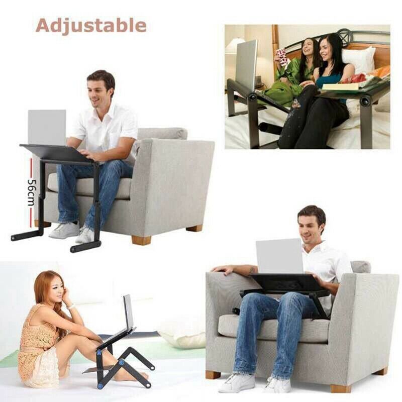 Laptop Table Adjustable Portable Folding Computer Desk Students Dormitory LaptI6