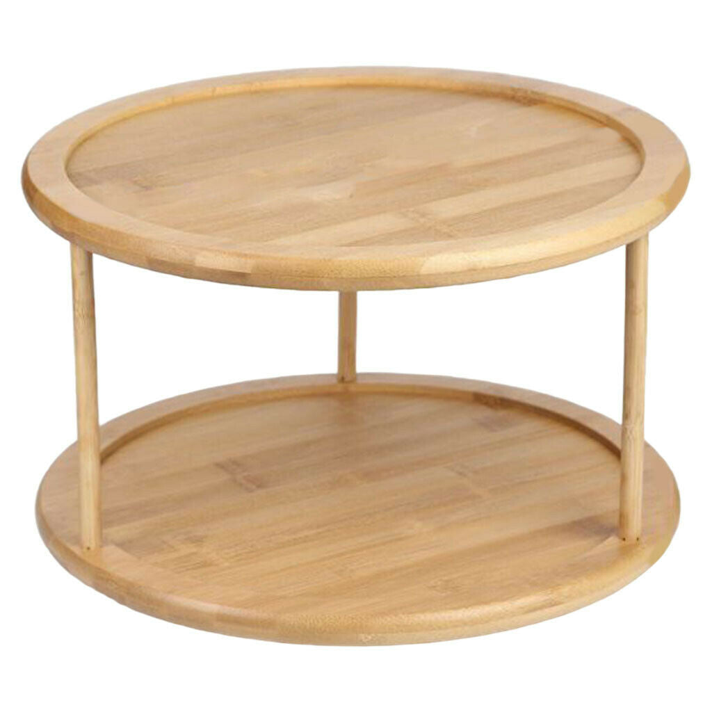 Wooden 2 Tier Removable Spice Rack Holder 12inch Organizer for Countertop