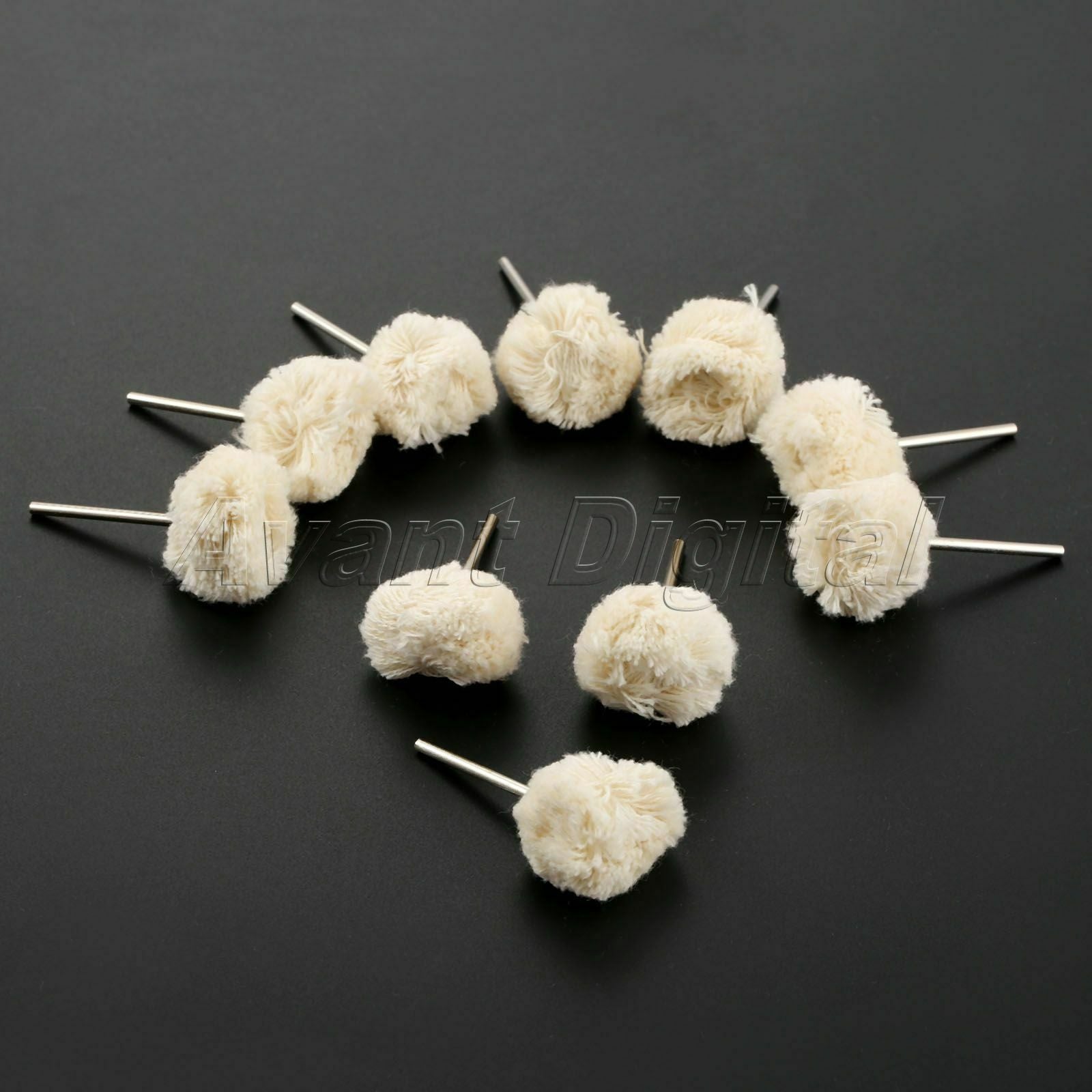 2.35mm Shank Wool Polishing Buffing Wheels Brush Craft Abrasive Rotary Tool 10pc