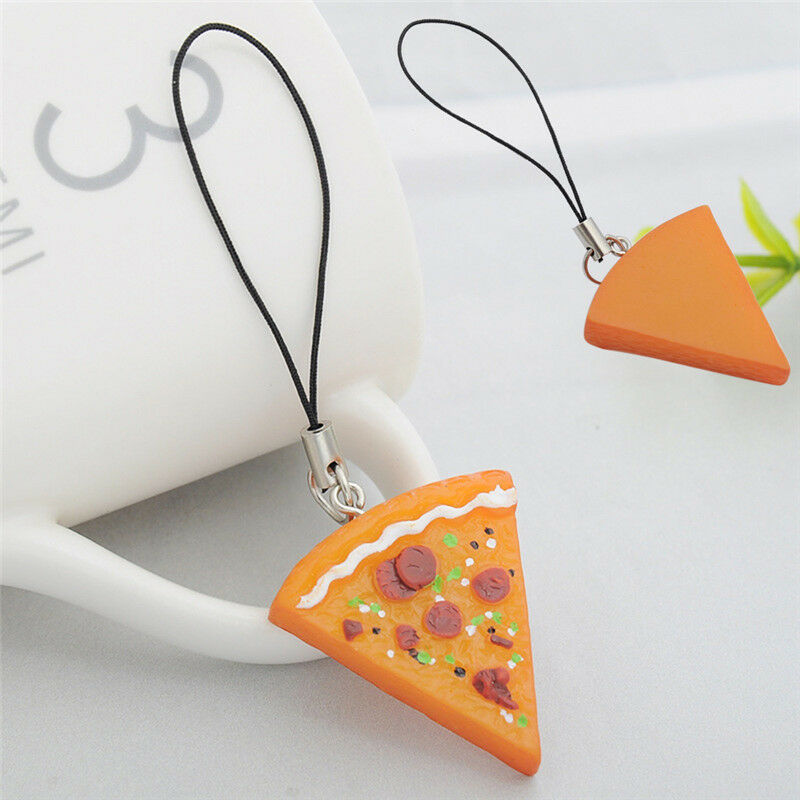 Pizza Pendant Keychain Keyring Best Friends Bag Key Ring Jewelry Tt