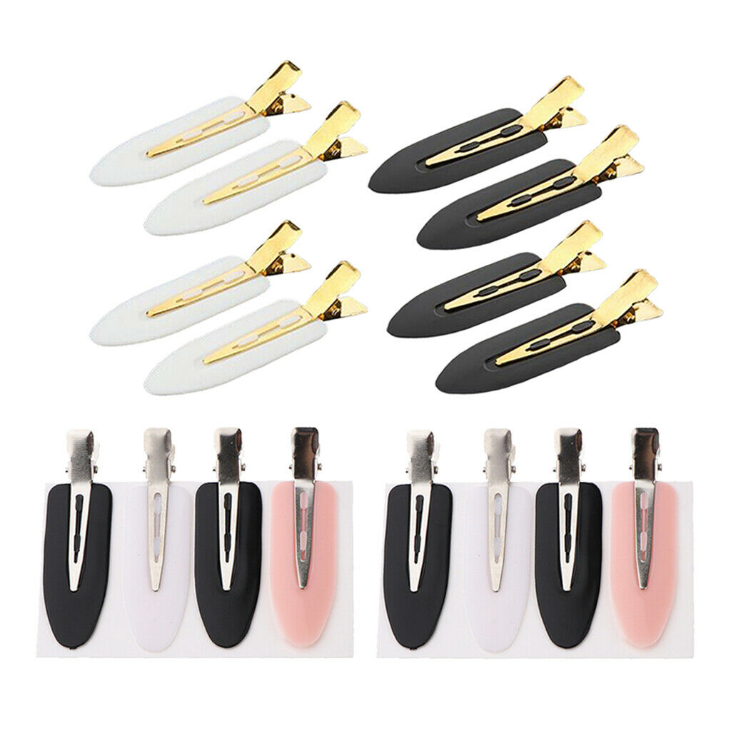 16 Pieces Multicolor No Bend Hair Clips Curl Pin Clips Makeup Waves Clamps