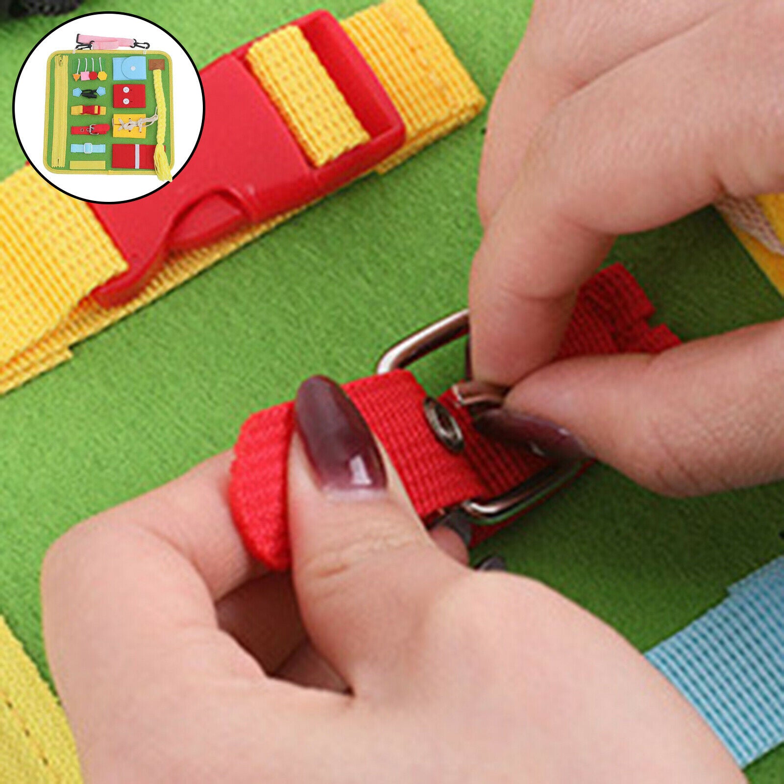 Toddler Busy Board Montessori Toys for 1 2 3 Years Old Kids Learn to Dress