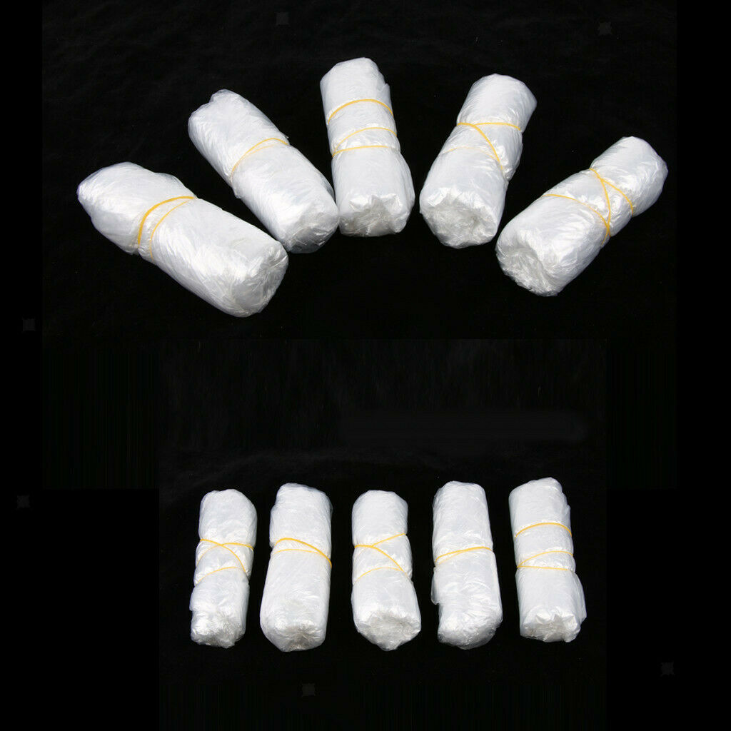 100x Plastic Shower   Clear Elastic Bathing Caps Cover Travel Hotel Makeup