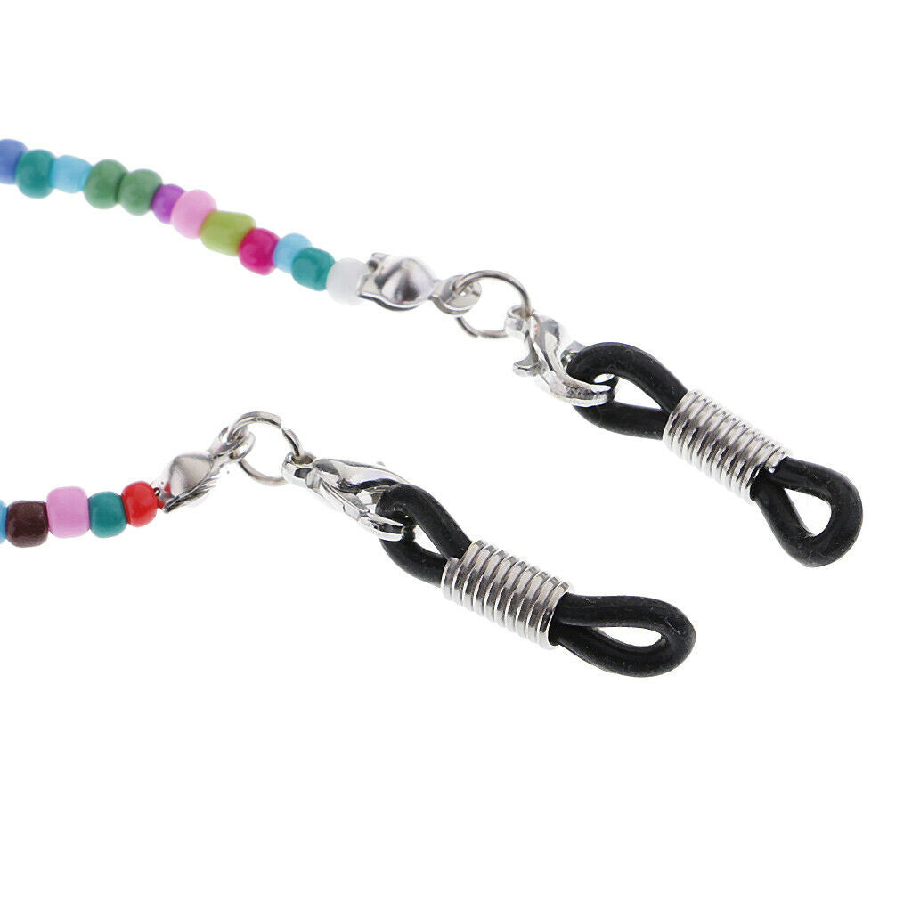 Eyeglasses Holder Strap Eyewear Retainer, Beaded Chain Sunglasses Outdoor