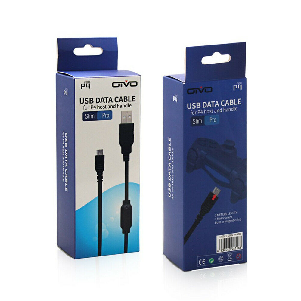 2m, data charging cable for controller for sony ps4 game accessories