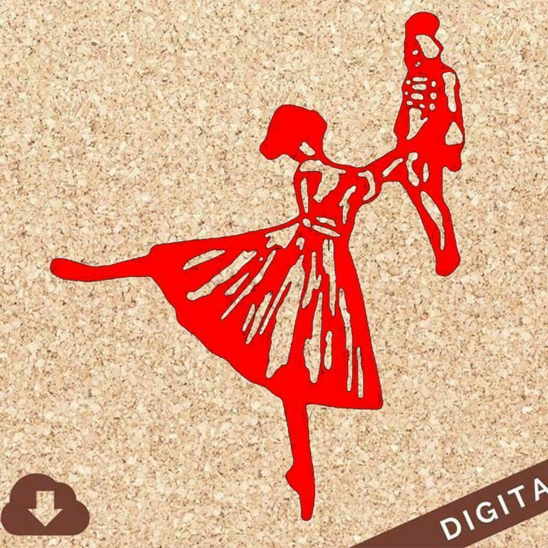 Elegant Dancing Lady Metal Cutting Die Stencil DIY Scrapbooking Album Paper Card