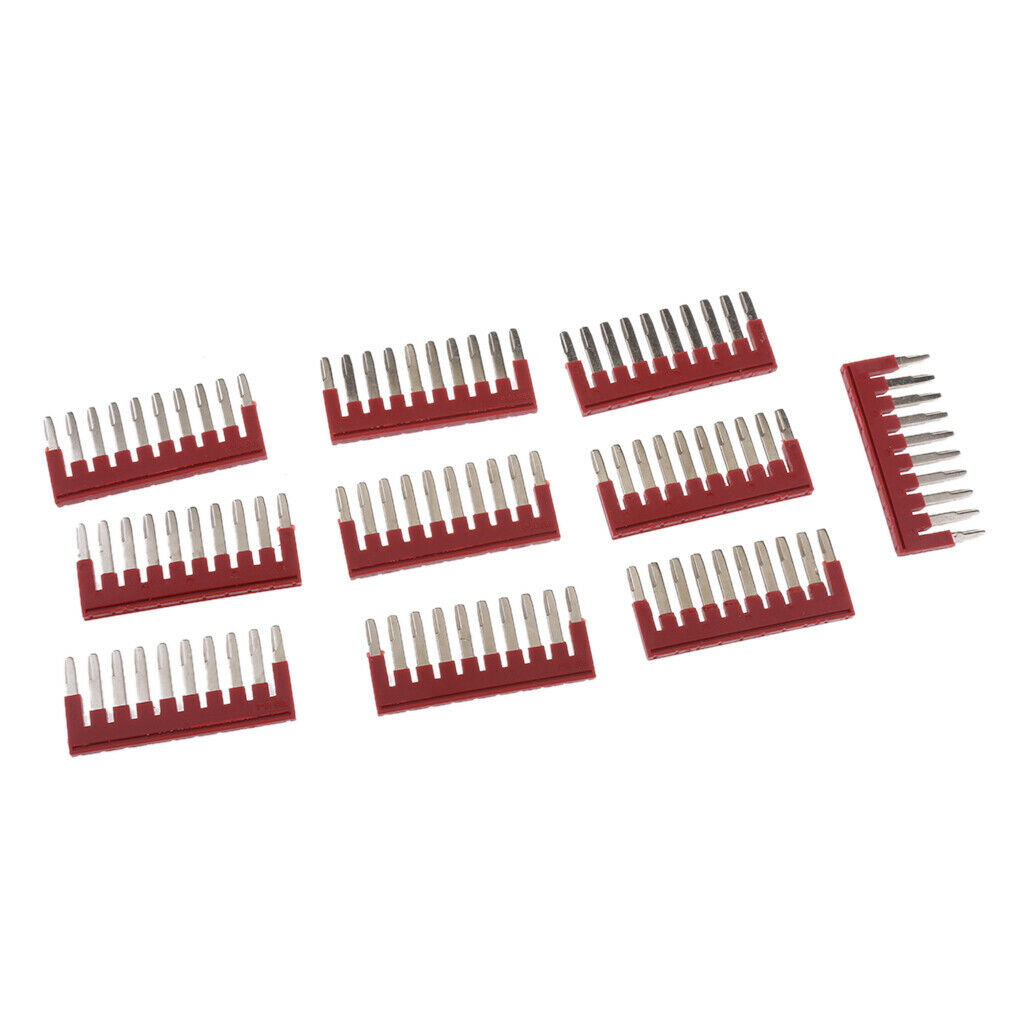 10 X Press-Fit Ground Jumpers,DIN Rail Mounted