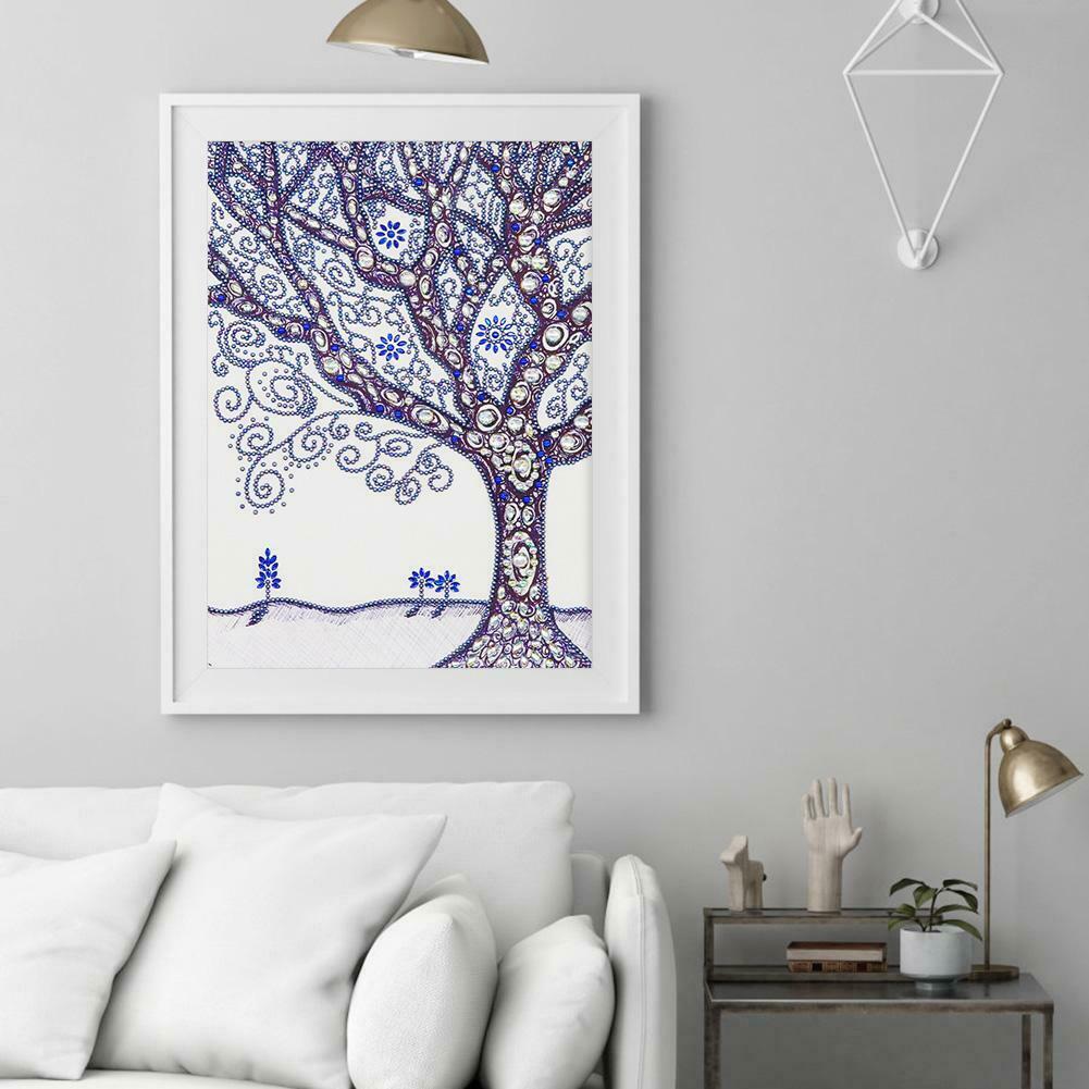 5D DIY Special Shaped Diamond Painting Tree Cross Stitch Mosaic Kits Decor @