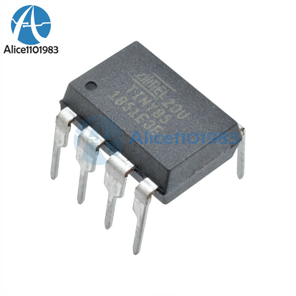 5PCS ATTINY85-20PU IC MCU 8BIT 8KB FLASH 8DIP Top